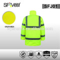 2015 hochwertige wasserdichte Polyester Windjacke mit 160g gesteppten Polsterung, EN ISO 20471